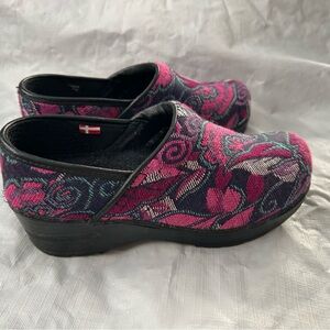 Sanita pink and purple clogs